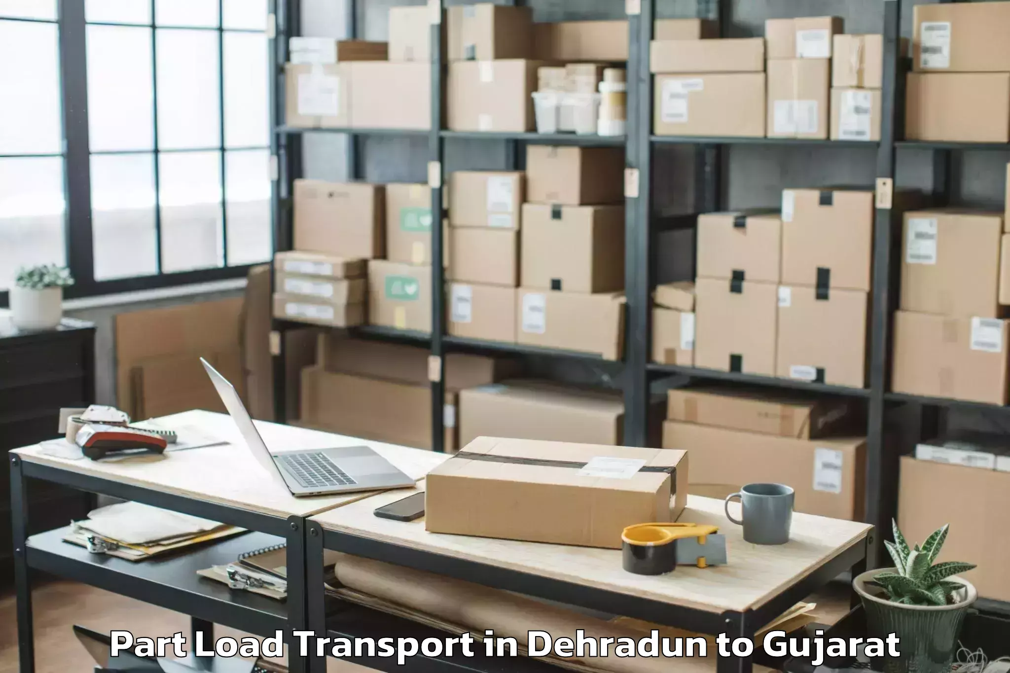 Expert Dehradun to Botad Part Load Transport